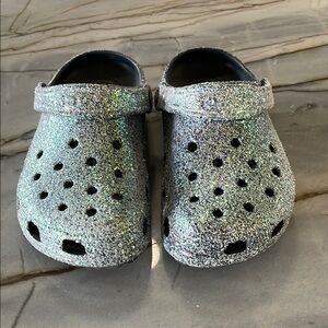 Glitter Clogs - Silver